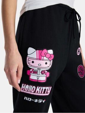 Hello Kitty Jogger Pants Black Pink Women's XL